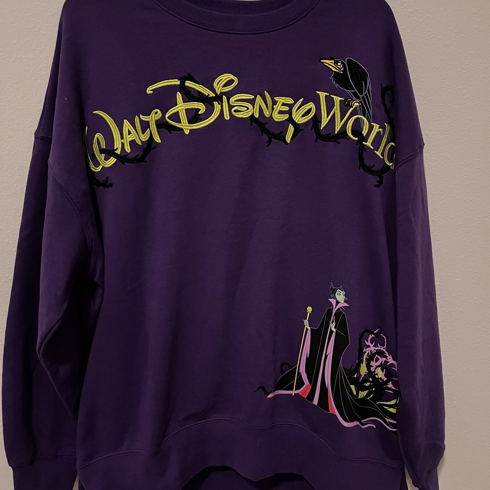 Disney Parks Maleficent Walt Disney World purple pullover crewneck sweatshirt. - Picture 5 of 7